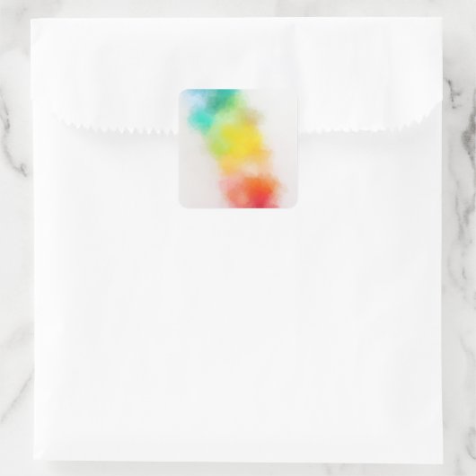 カスタムブランクモダンテンプレート カラフルアブストラクトアート スクエアシール (バッグ)