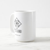 カスタムブランディングビジネス ロゴ コーヒーマグカップ (正面左)