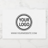 カスタムブランディングロゴテンプレートきらめくW スパークリングワインラベル (シングルラベル)