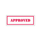 カスタムブランドのシンプルはっきりした縁どRed承認済み セルフインキングスタンプ (デザイン)