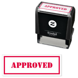 カスタムブランドのシンプルはっきりした縁どRed承認済み セルフインキングスタンプ