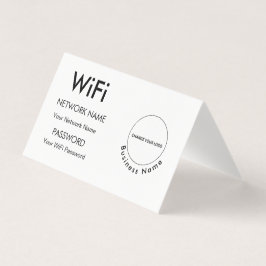 カスタムブランドのビジネス名Wifi情報とロゴ