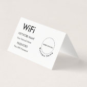 カスタムブランドのビジネス名Wifi情報とロゴ (裏面)