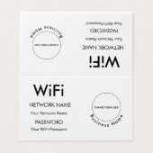 カスタムブランドのビジネス名Wifi情報とロゴ (外部フラット)