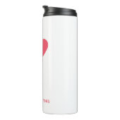 カスタムブランドのピンクミニマリストバレンタイン タンブラー (回転右)