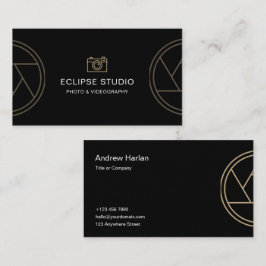 カスタムブランドのブラック・ミニマル写真家 名刺