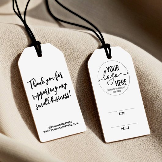 カスタムブランドのロゴビジネス価格サイズつるラベル ギフトタグ
