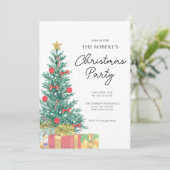 カスタムブランドエレガントクリスマスパーティの招待状 招待状 (スタンド正面)