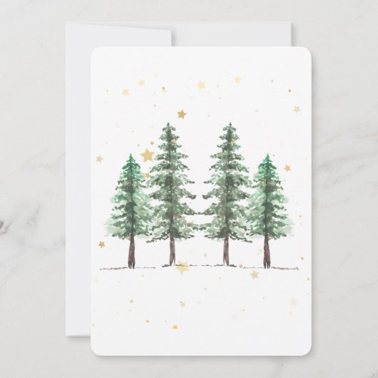 カスタムブランドエレガントクリスマスホリデーパーティー 招待状 (裏面)