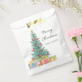 カスタムブランドエレガントメリークリスマスパーティー紙 フェイバーバッグ (封をした状態)