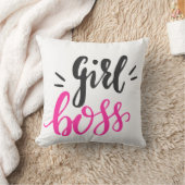 カスタムブランドガールボスタイポグラフィ任意の色 クッション (ブランケット)