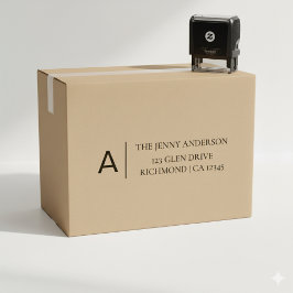 カスタムブランドクラシックモノグラムシンプル セルフインキングスタンプ