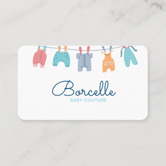 カスタムブランドクリームとブルーベビーオートクチュール 名刺 (正面)