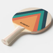 カスタムブランドクールのスタイリッシュレトロストライプ 卓球ラケット (正面アングル)