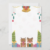 カスタムブランドグリーンウォーター色クリスマスパーティー 招待状 (裏面)