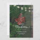 カスタムブランドグリーンシンプルクリスマスメリークリスマス 招待状 (正面)