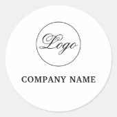カスタムブランドシンプルホワクラシックイト丸シール ラウンドシール (正面)