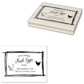 カスタムブランドファームハウスフレッシュエッグス |エッグカートン ラバースタンプ (押印)