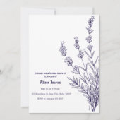 カスタムブランドフランスのラベンダー花招待状 招待状 (正面)