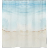 カスタムブランドブルーサマー海シャワーカーテン シャワーカーテン (正面)