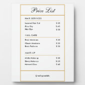 カスタムブランドヘアサービス美しいサロン価格 フォトプラーク (正面)