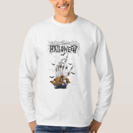 カスタムブランドモダンホワイトハロウィンTシャツ Tシャツ