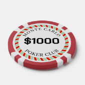 カスタムブランドモンテカルロ滑らか$1000 14グラム ポーカーチップ (シングル)