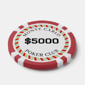 カスタムブランドモンテカルロ滑らか$5000 14グラム ポーカーチップ (シングル)