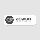 カスタムブランドロゴ従業員の磁気ピンまたは安全ピン 名札 (正面)