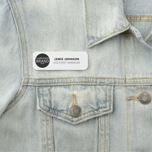 カスタムブランドロゴ従業員の磁気ピンまたは安全ピン 名札 (インサイチュ)