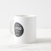 カスタムブランドロゴ ビジネス コーヒーマグカップ (正面左)