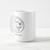 カスタムブランドロゴ ビジネス コーヒーマグカップ (正面左)