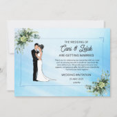 カスタムブランドロマンチックフローラ結婚式招待状 招待状 (正面)