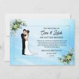 カスタムブランドロマンチックフローラ結婚式招待状 招待状