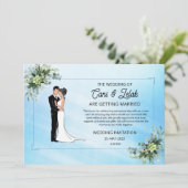 カスタムブランドロマンチックフローラ結婚式招待状 招待状 (スタンド正面)