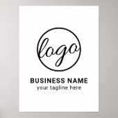 カスタムブランド会社のシンプルビジネスロゴ ポスター (正面)