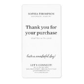 カスタムブランド名ミニマルジュエリー業 ラベル (正面)