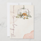 カスタムブランド水彩植物感謝祭 招待状 (裏面)