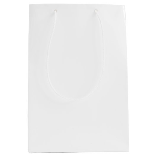 カスタムブランド白抱き枕 | 中程度の光沢 ミディアムペーパーバッグ (正面)