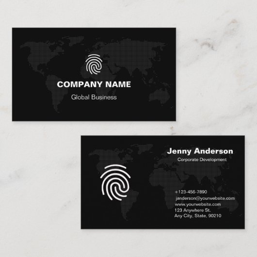 カスタムブランド白黒シンプル企業の 名刺 (正面/裏面)