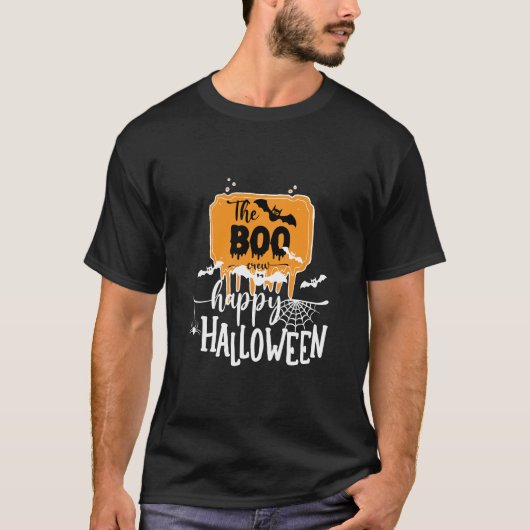 カスタムブランド白黒ハロウィ不気味ン Tシャツ (正面)