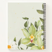 カスタムブランド緑色水彩カバー手帳 ノートブック (裏面)