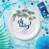 カスタムブランド緑Ohベビー |赤ちゃんシャワー ペーパープレート (パーティー)