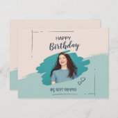 カスタムブランド美学ハッピーバースデー シーズンカード (正面/裏面)