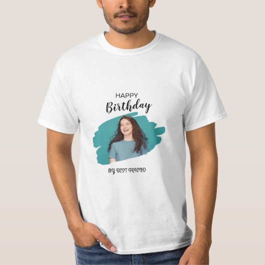 カスタムブランド美学ハッピーバースデー Tシャツ (正面)