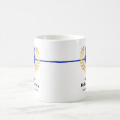 カスタムブランド薄いブルーライン警察バッジホワイト コーヒーマグカップ (中央)