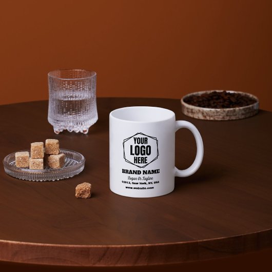 カスタムブランド認識度とプロモーションのビジネスロゴ コーヒーマグカップ
