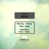 カスタムブランド車ショールーム開館時間ブラック ウィンドウサイン (シート3)