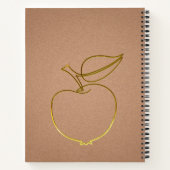 カスタムブランド金茶色パタン手帳 ノートブック (裏面)