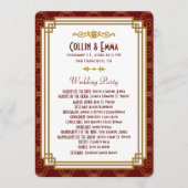 カスタムブルゴーニュアールデコ結婚式 プログラム (正面)